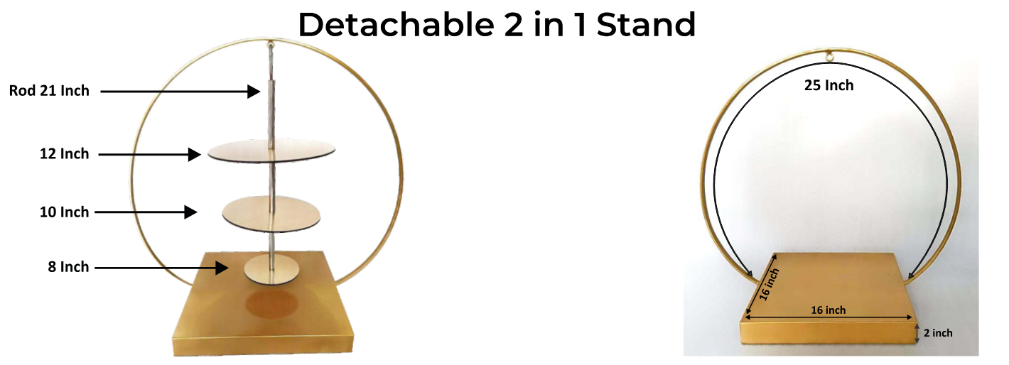 Hoop and Chandelier Cake Stand