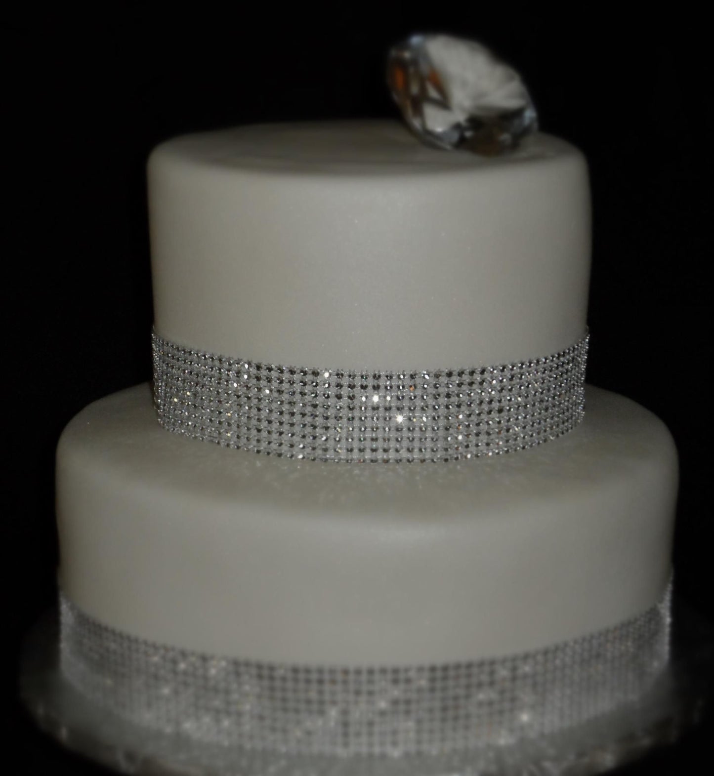 Gold Rhinestone Lace for Cake Decoration (1 yard)