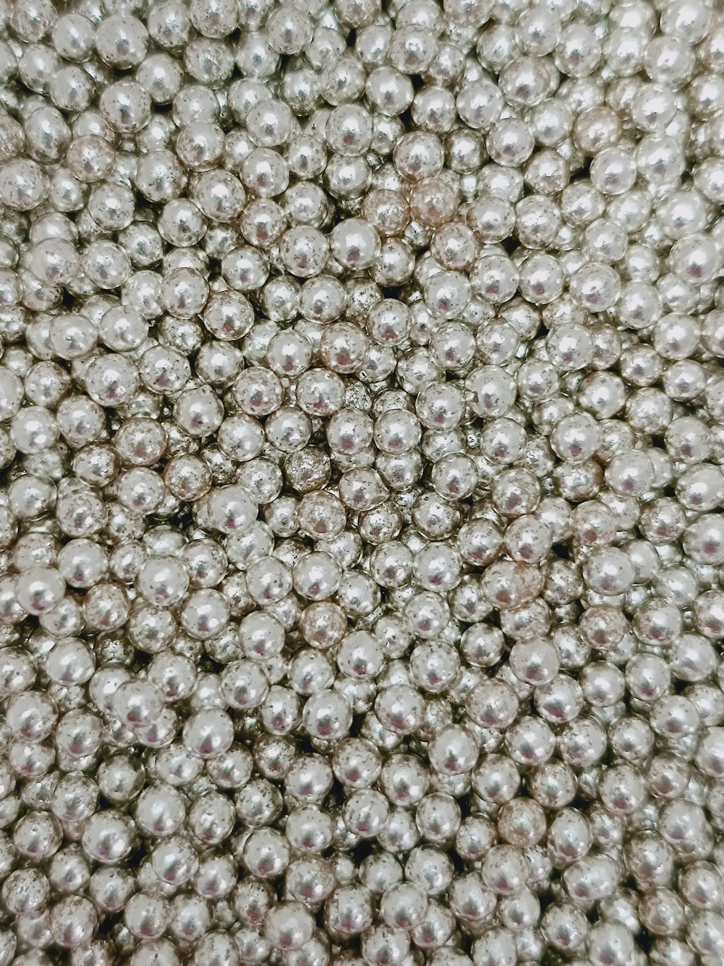 Silver Jumbo Pearls Sprinkle Mix.
