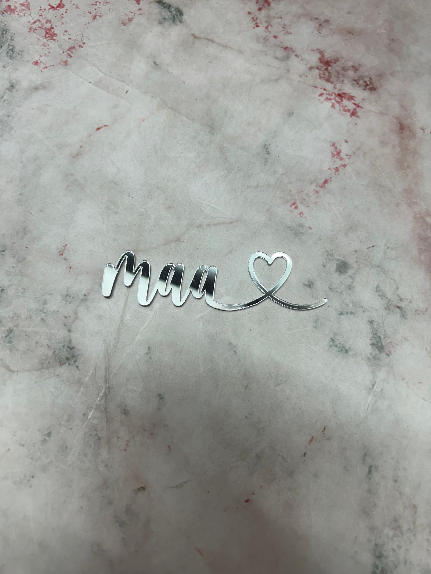 Happy Mothers Day Maa Silver Cutout Topper (Pack of 5pcs)