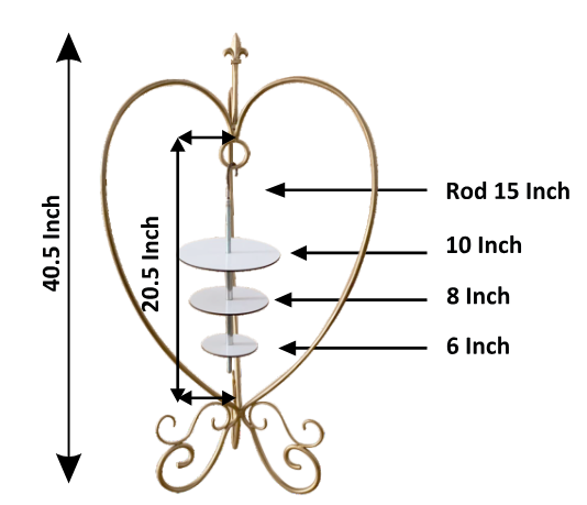 Heart Chandelier Cake Stand