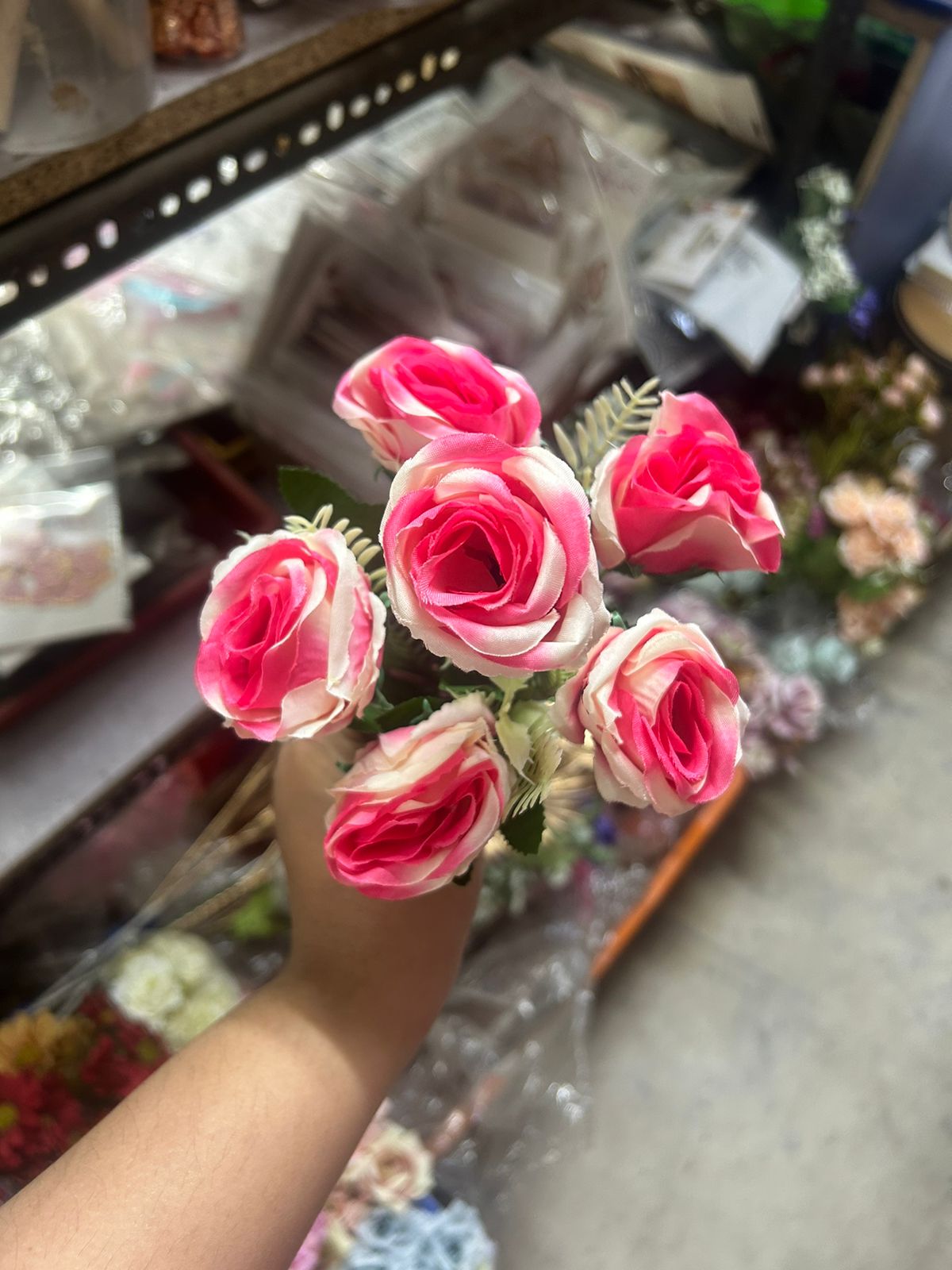 Bright pink and white Bunch