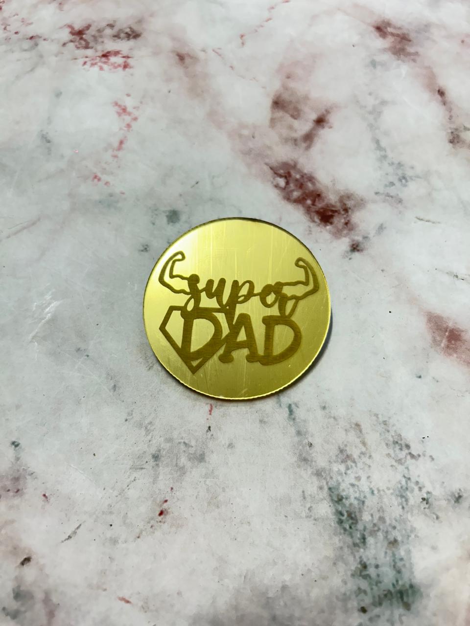 Happy Fathers Day Coin Super Dad 12 (Pack of 5pcs)