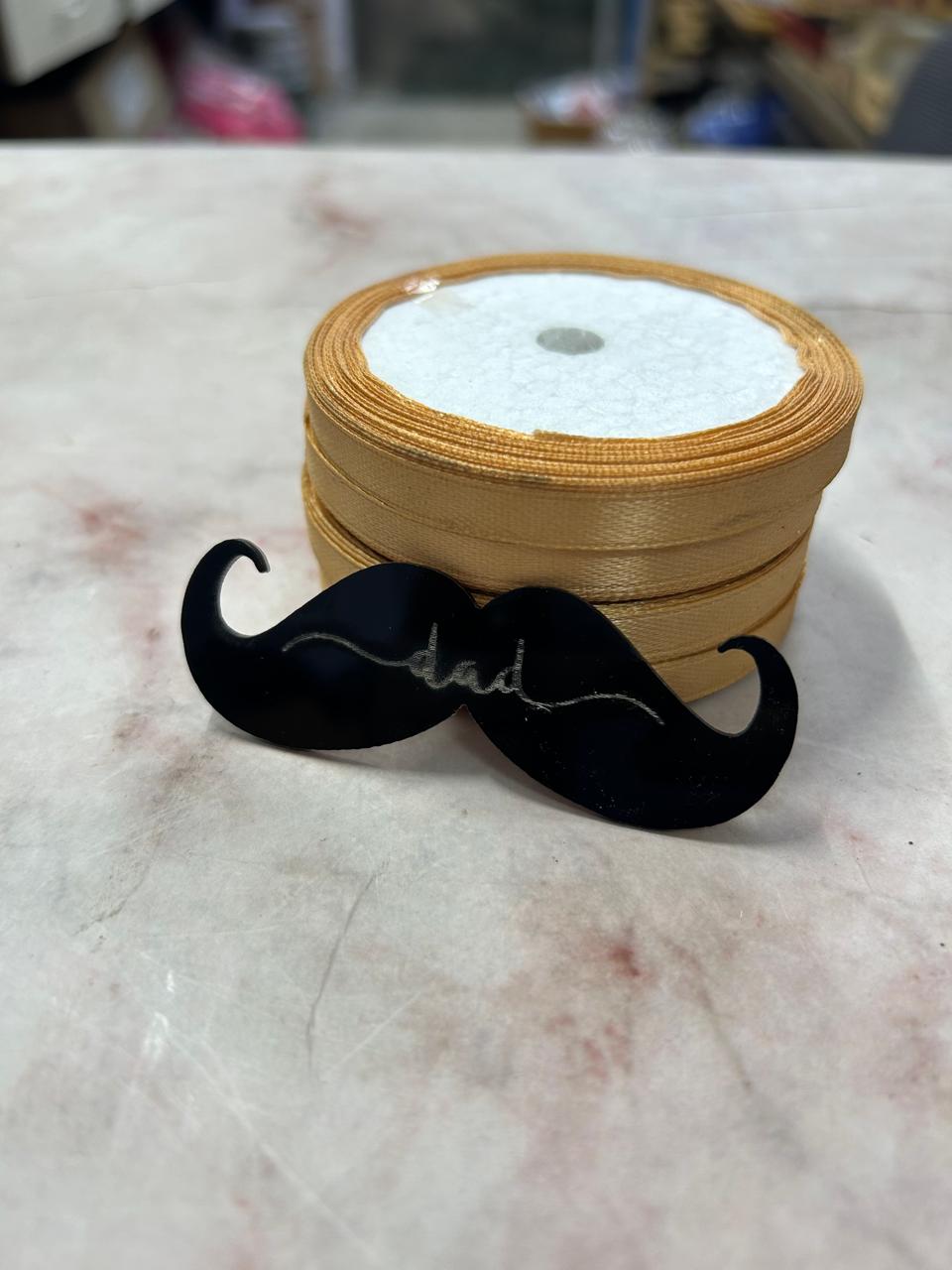 Happy Fathers Day Dad Moustache Cutout Topper 16 (Pack of 5pcs)