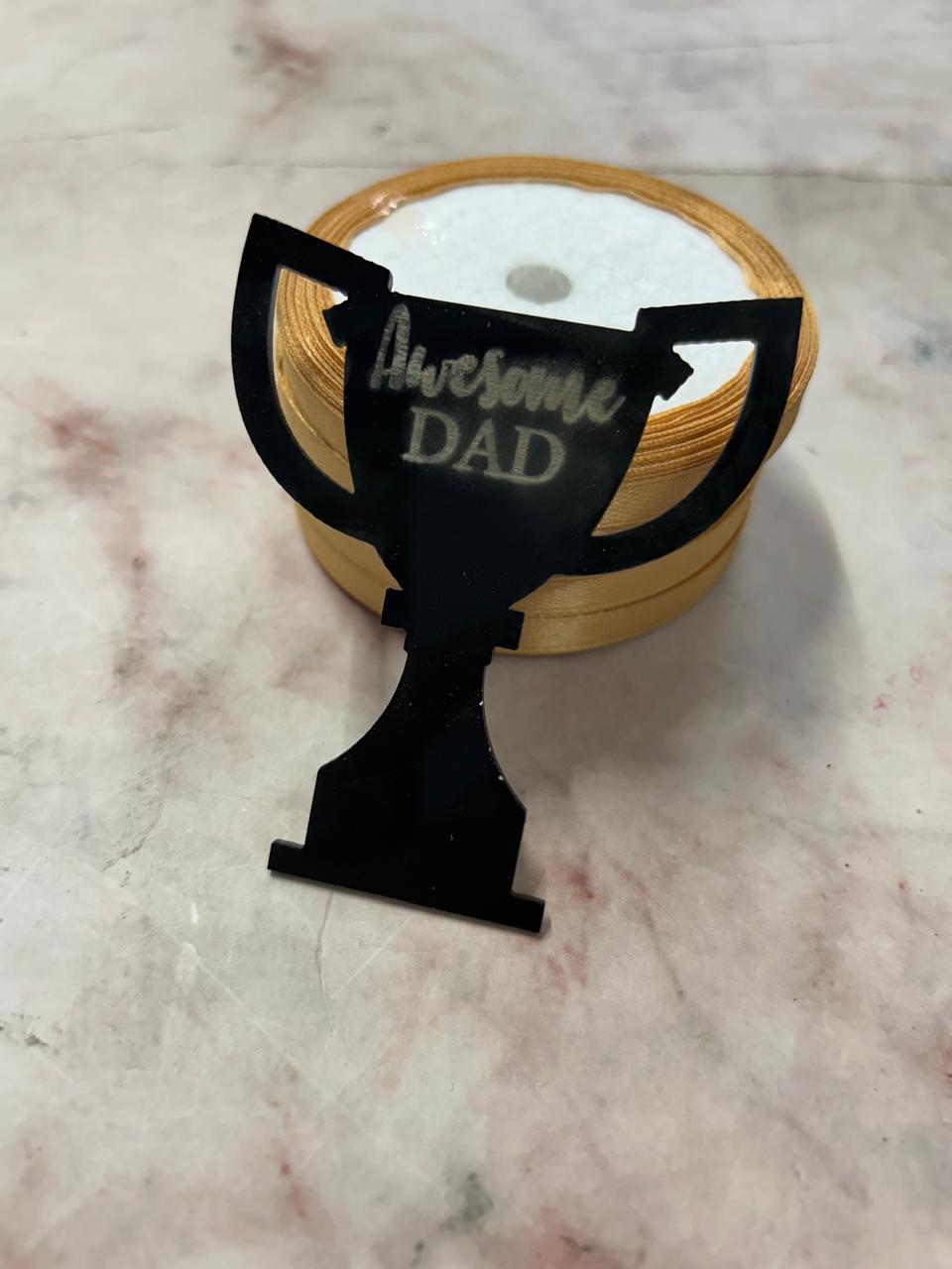 Happy Fathers Day Awesome Dad Cutout Topper 15 (Pack of 5pcs)