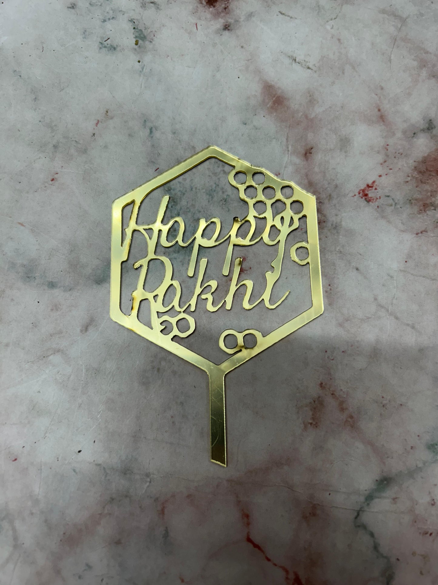 Happy Rakhi Topper 3 (Pack of 5pcs)