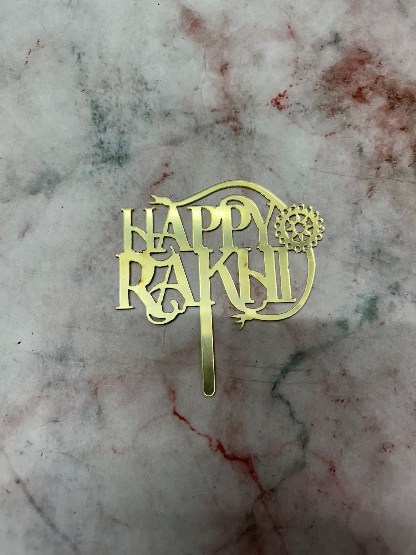 Happy Rakhi Topper 4 (Pack of 5pcs)