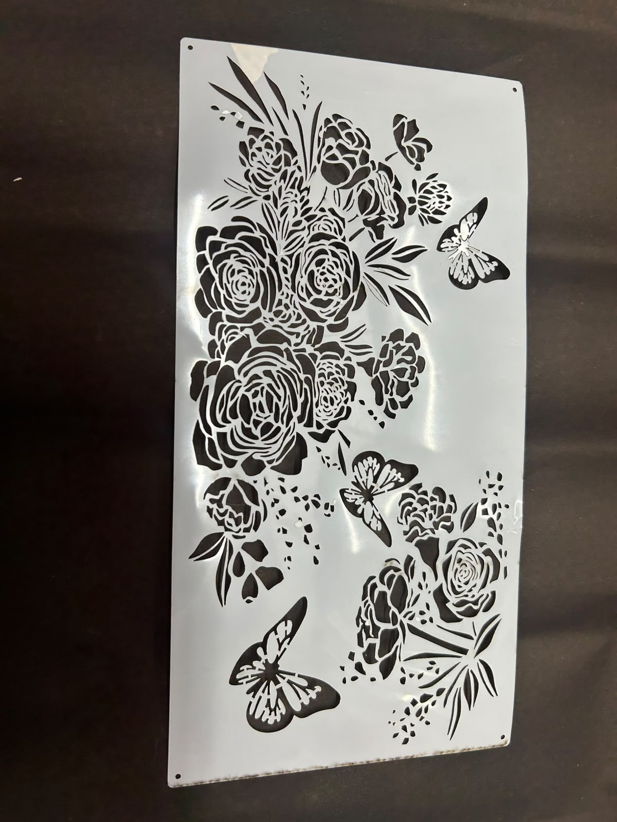 Floral Roses and Butterfly Stencil 44