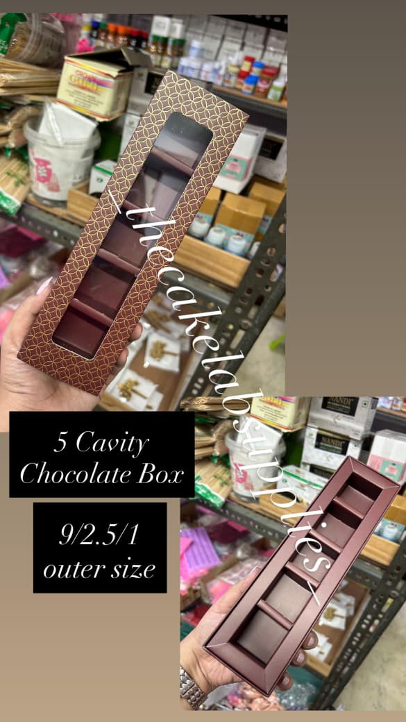 5 Cavity Chocolate Box( Pack Of 10pc )