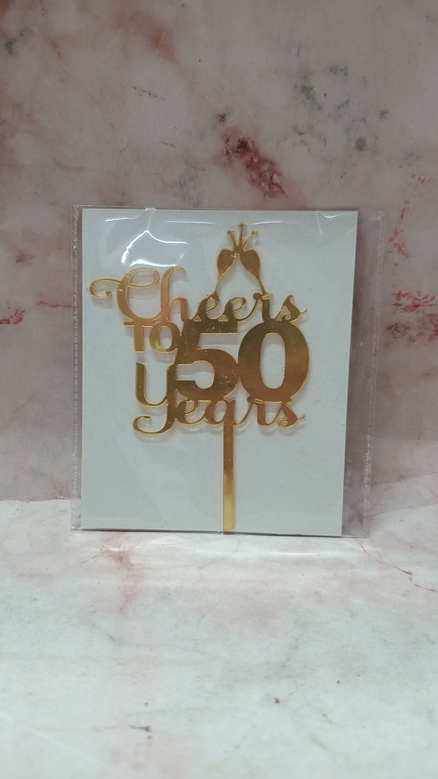 Cheers To 50 Years Topper