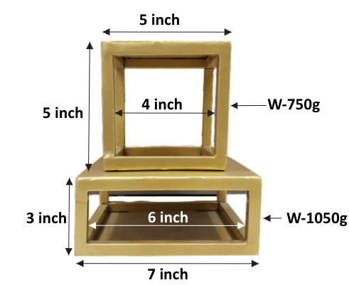 Square Round Spacer Set Cake Stand Metal (High Quality)