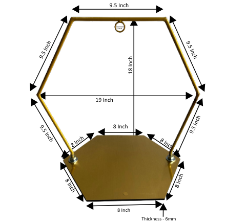 Hexagon Arch Wedding Cake Stand