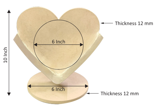 Standing Heart Cake Stand