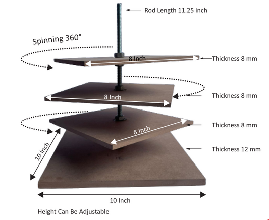 3 Tier Rotating Structure Stand