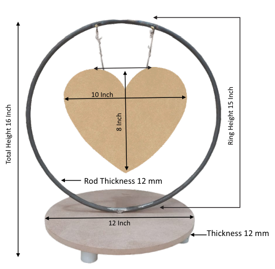 Hanging Heart Structure Cake Stand