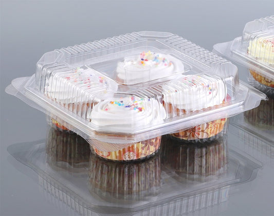 Cupcake Box 4 cavity PVC (10pc)