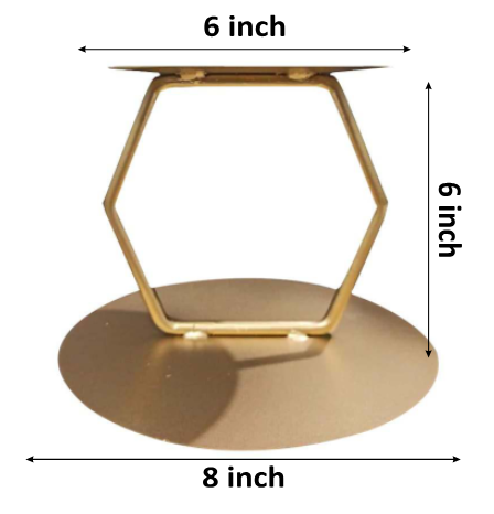 Hexagon Spacer Cake Stand Metal (High Quality)