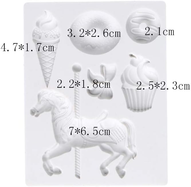 Horse Carousel with Desserts Fondant Mould