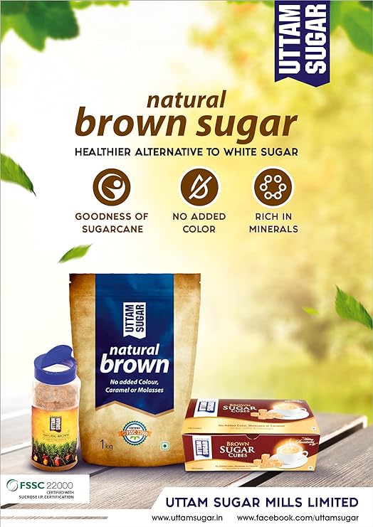 Uttam Sugar - Natural Brown Sugar 1kg