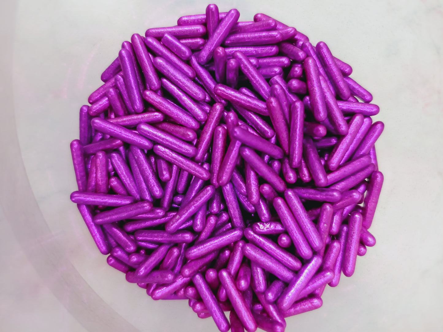 Purple Metallic Rods Sprinkle Mix.