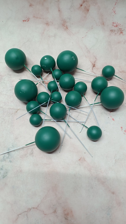 Dark Green Faux Ball ( 20 Pieces )