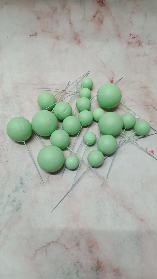 Mint Green Faux Ball ( 20 Pieces )