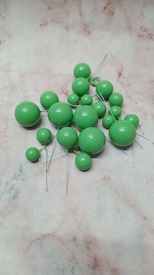 Green Faux Ball ( 20 Pieces )