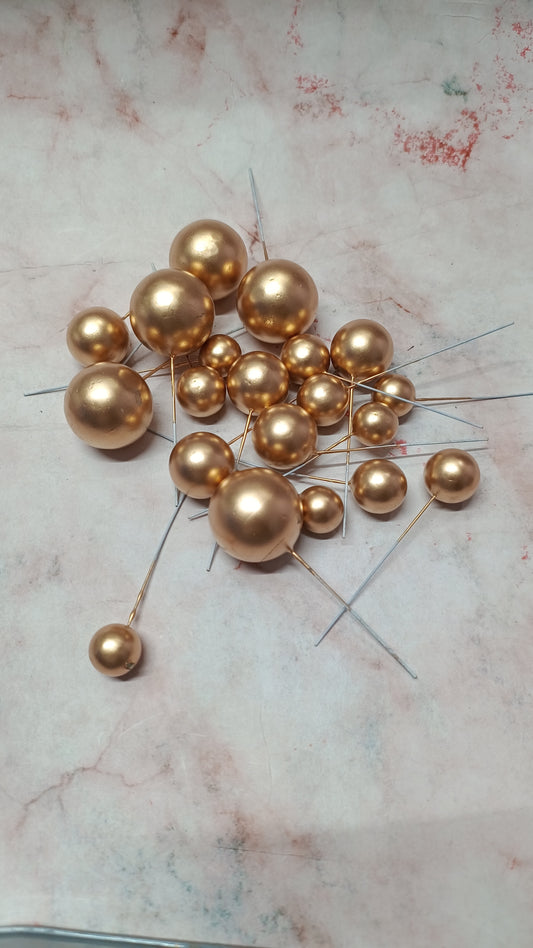 Gold Faux Ball ( 20 Pieces )