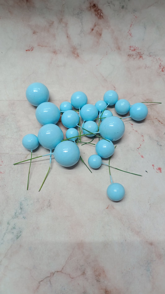 Blue Faux Ball ( 20 Pieces )