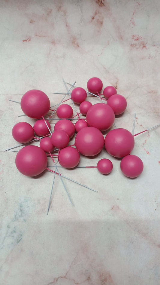 Fuchsia Faux Ball ( 20 Pieces )