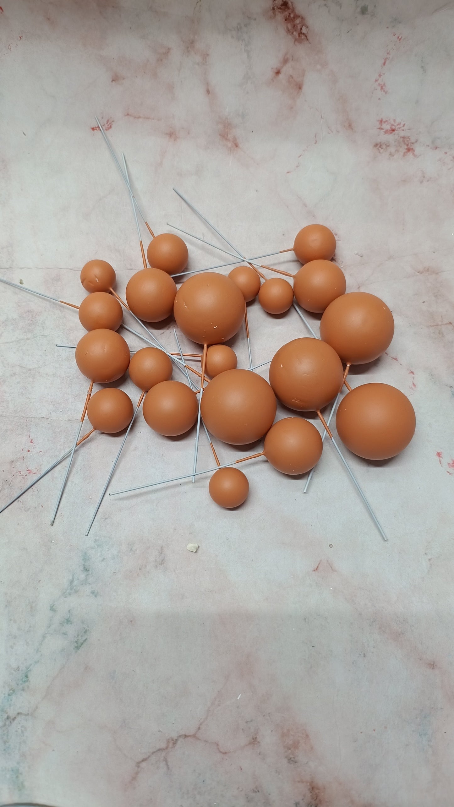 Orange Faux Ball ( 20 Pieces )