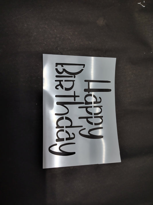 Happy Birthday Stencil