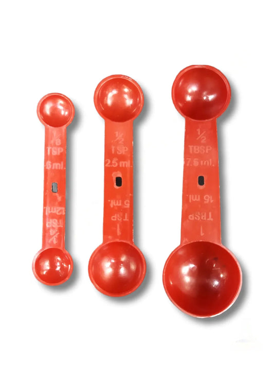 Red Measuring Spoons Set Double Sided