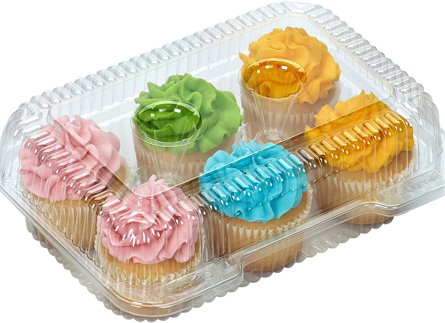 Cupcake Box 6 cavity PVC (10pc)