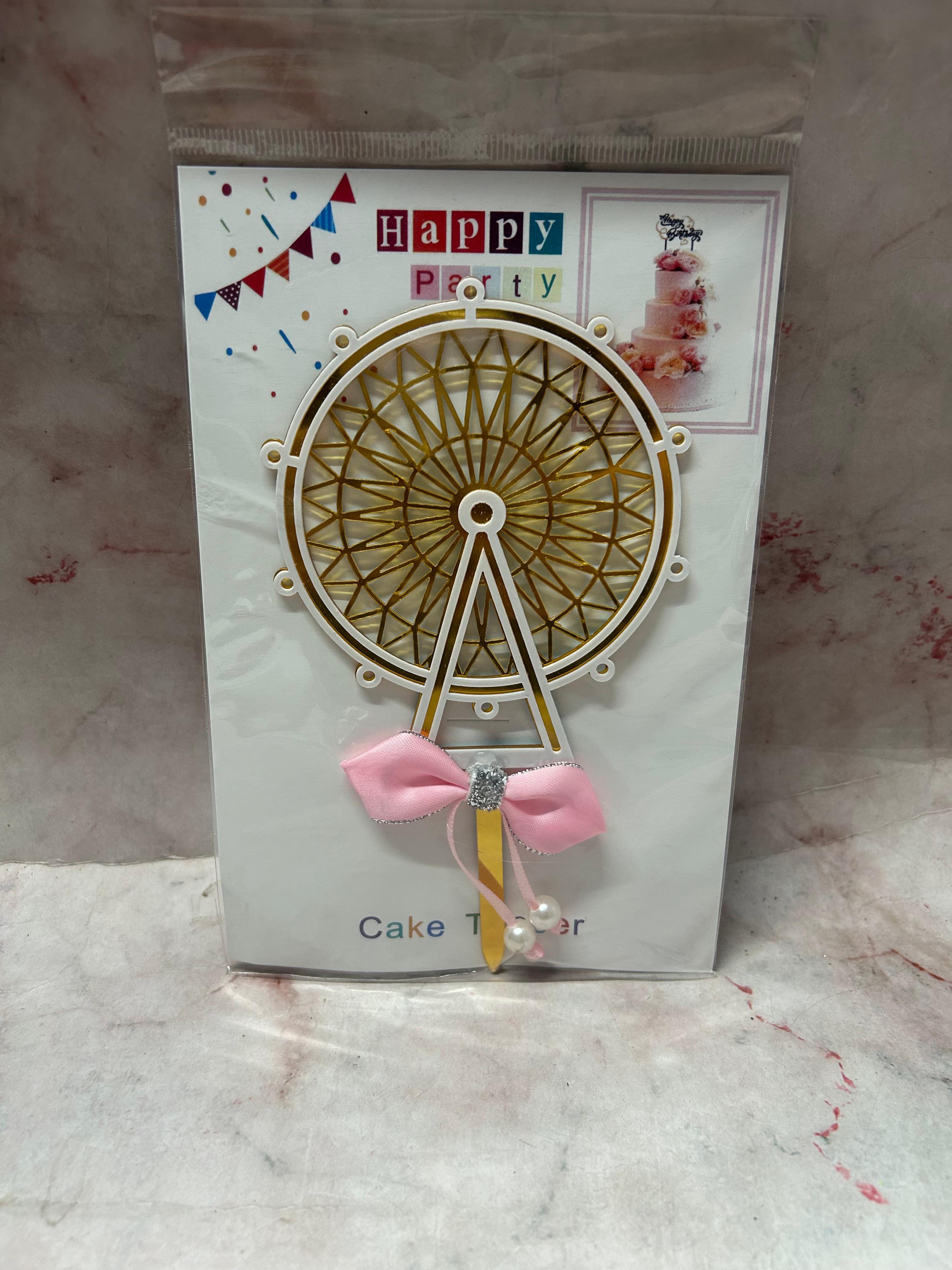 Wheel Topper Round Ferris Wheel Cake Topper Pink – The Cakelab Supplies
