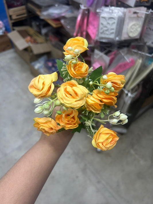 Ochre Yellow small Rose Bunch