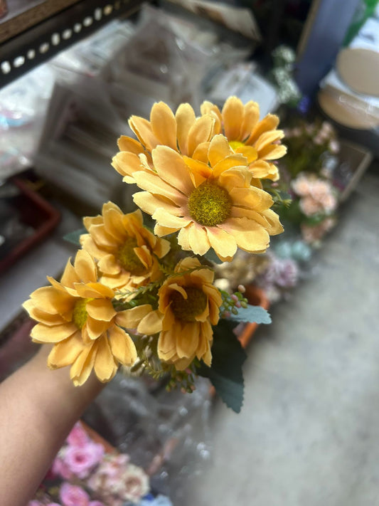 Ochre Yellow Sunflower Bunch