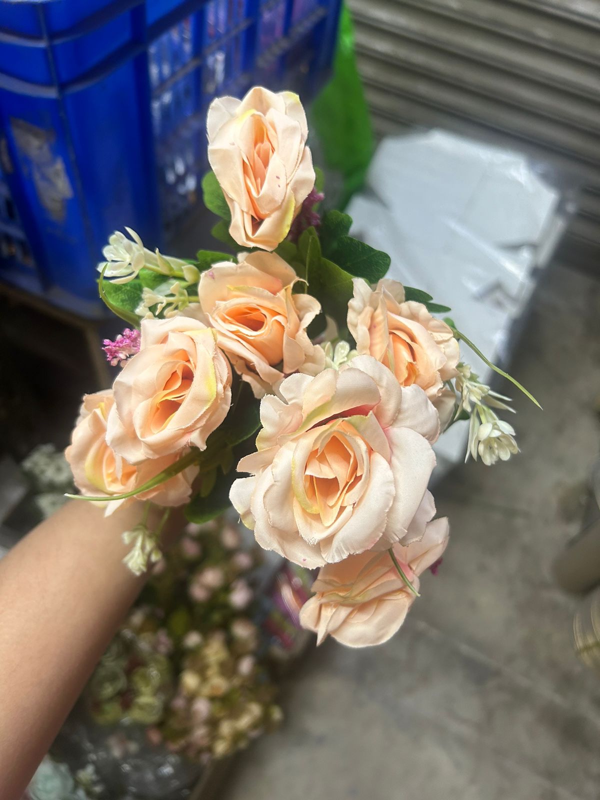 Peach Rose Bunch