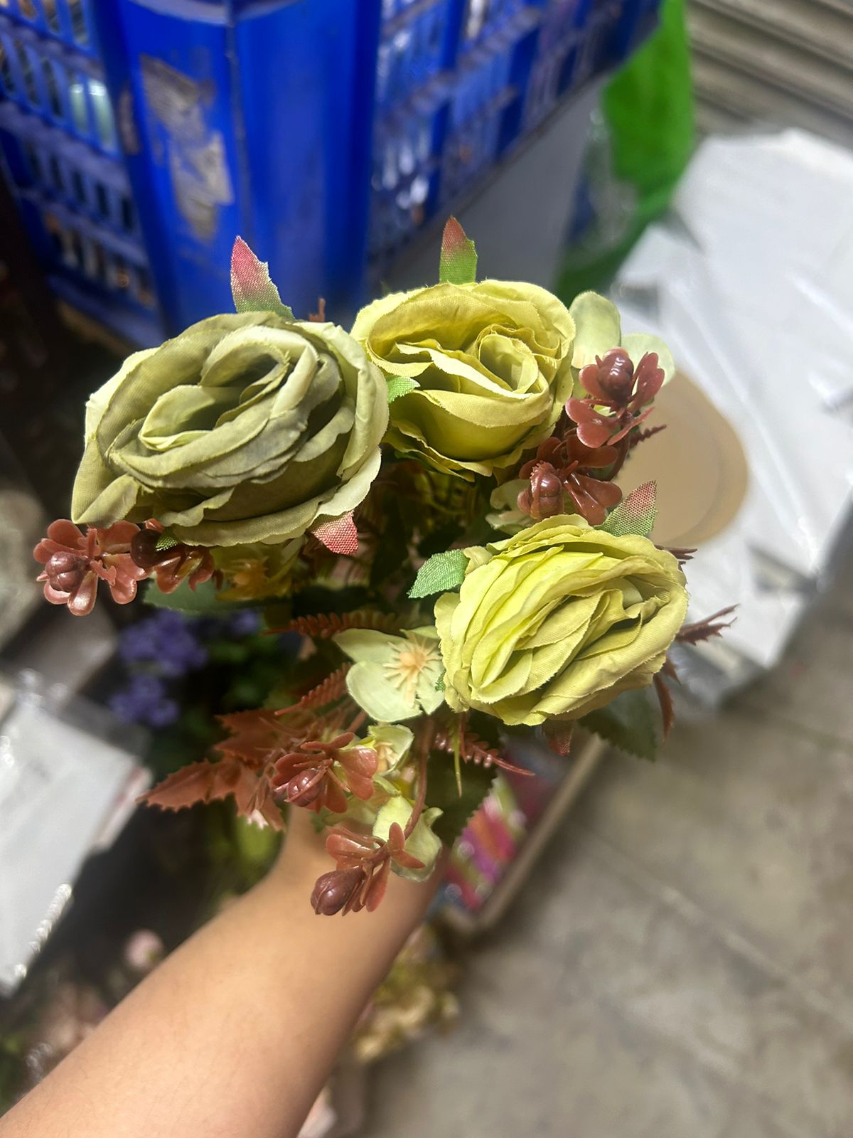 Green Rose Bunch