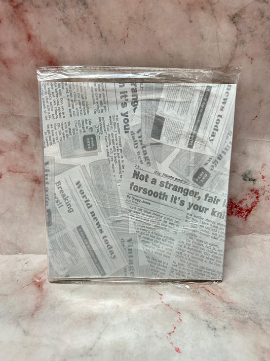 Bento Cake Paper Pack of 100pcs Newspaper Print