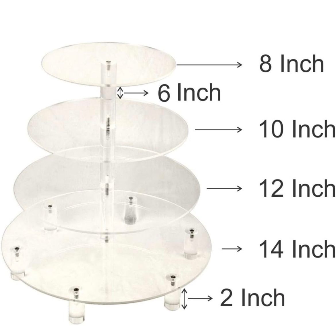 4 Cavity Cupcake Acrylic Stand Premium Quality