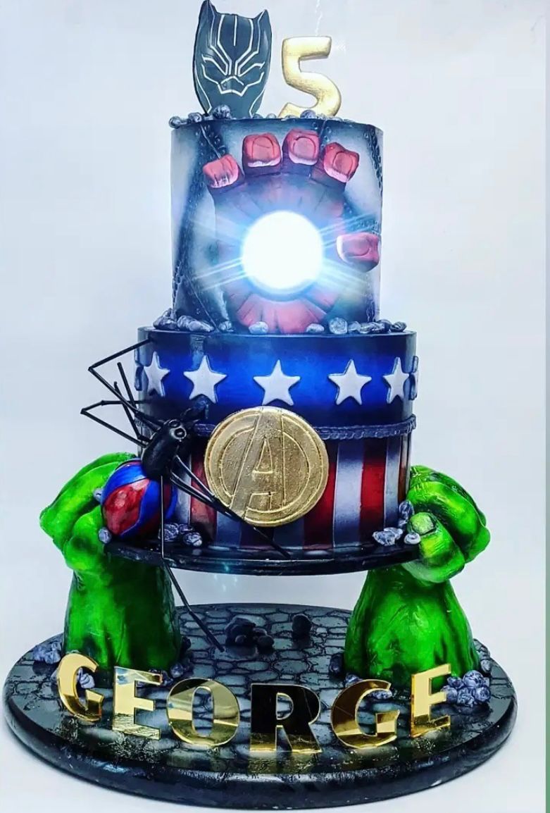 Hulk Hands Cake Structure Acrylic