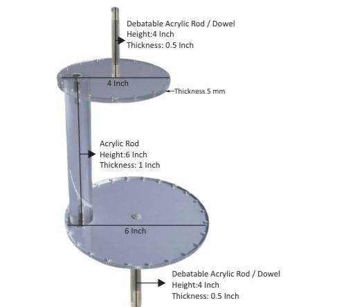 L shape Cake Stand Structure Acrylic