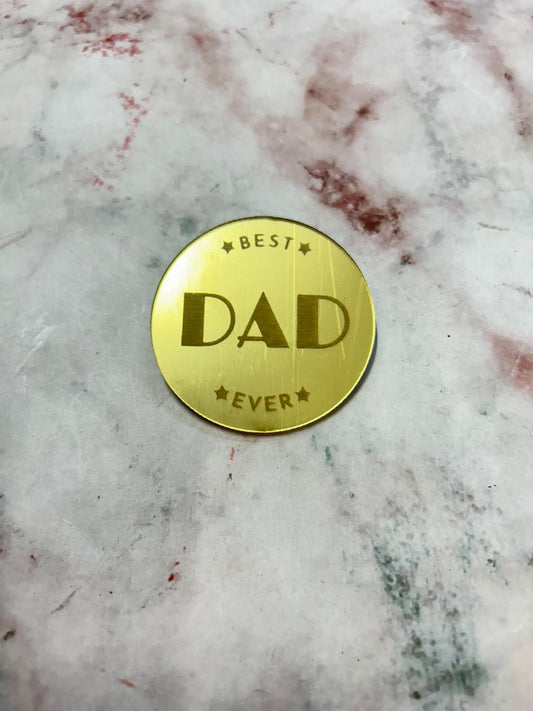 Happy Fathers Day Coin Best Dad Ever 13 (Pack of 5pcs)
