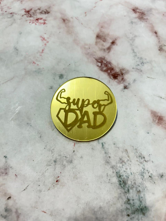 Happy Fathers Day Coin Super Dad 12 (Pack of 5pcs)