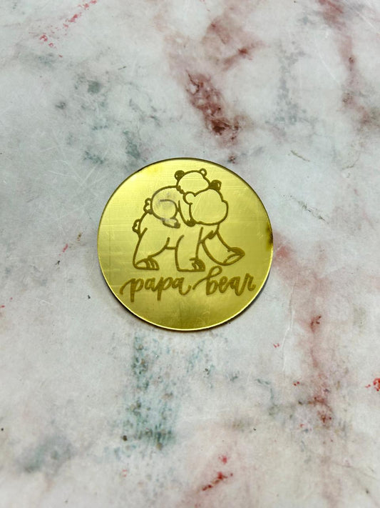 Happy Fathers Day Coin Papa Bear 1 (Pack of 5pcs)