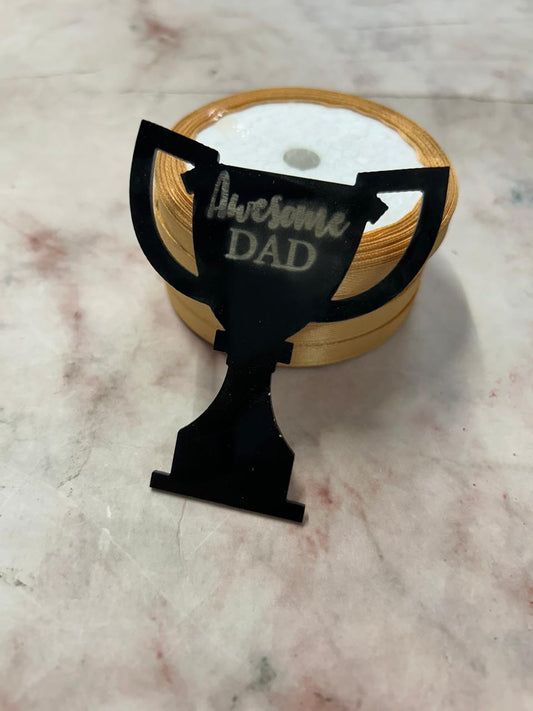 Happy Fathers Day Awesome Dad Cutout Topper 15 (Pack of 5pcs)