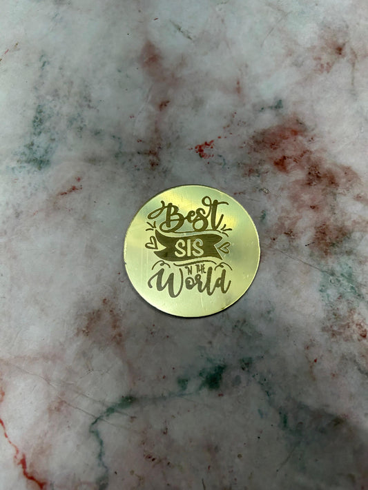 Happy Rakhi Coin Best Sis In The World(Pack of 5pcs)