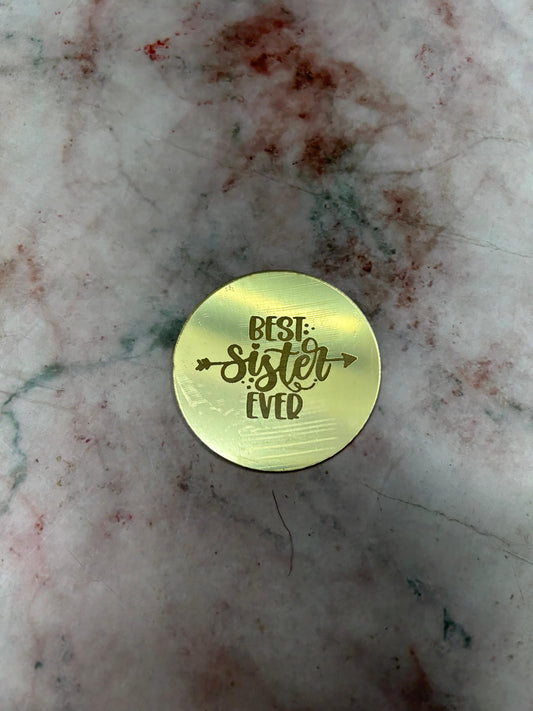 Happy Rakhi Coin Best Sister Ever (Pack of 5pcs)