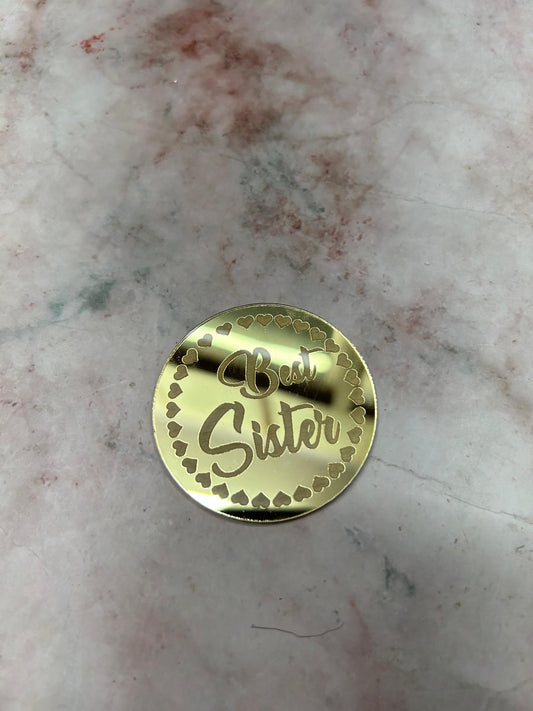 Happy Rakhi Coin Best Sister (Pack of 5pcs)